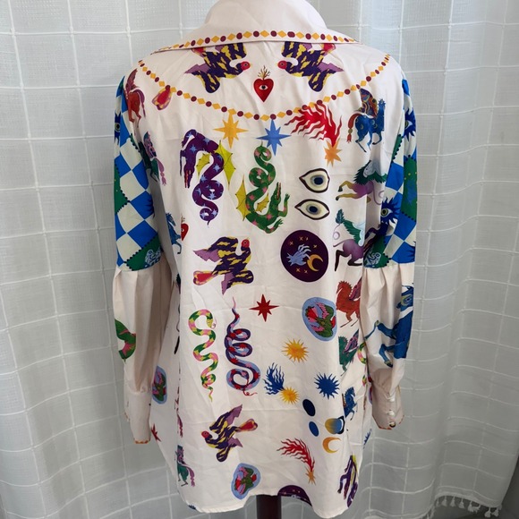 Artistically Chic Boho Print Top - Picture 8 of 8